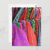 Ein Tag auf dem Stoffmarkt Postkarte (Vorne/Hinten)