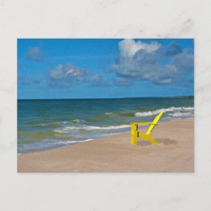 Ein Tag auf der Strandpostkarte Postkarte