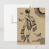 Ein Tag auf der Strandpostkarte Postkarte (Vorne/Hinten)