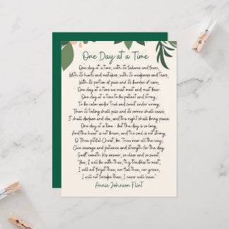 Ein Tag auf einmal Annie Johnson Flint Postkarte