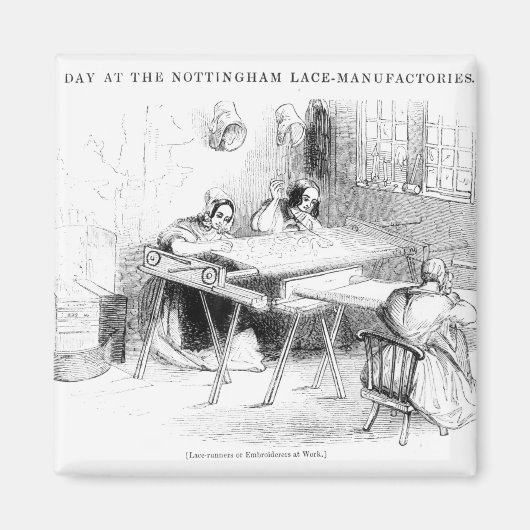 Ein Tag bei den Nottingham Lace Manufaktur Magnet (Vorne)