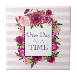 Ein Tag bei einem Blumenzitat Fliese