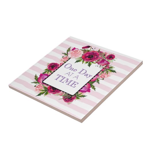 Ein Tag bei einem Blumenzitat Fliese (Seite)