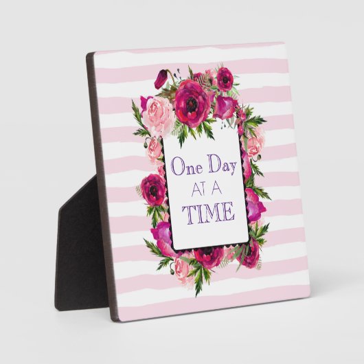 Ein Tag bei einem Blumenzitat Fotoplatte (Vorderseite)