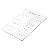 Ein Tag bei einem täglichen Mood Tracker Notizblock (angewinkelt)