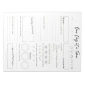 Ein Tag bei einem täglichen Mood Tracker Notizblock (Vorderseite)