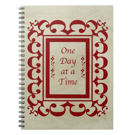 Ein Tag bei einem zeitExtravaganten Burgunderrahme Notizblock (Vorderseite)