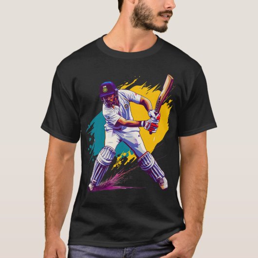 Ein Tag Cricket Digital Art T-Shirt (Vorderseite)