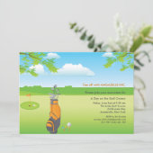 Ein Tag der Golf-Einladung Einladung (Stehend Vorderseite)