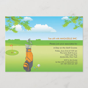 Ein Tag der Golf-Einladung Einladung