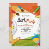 Ein Tag der Kunsteinladung Einladung (Vorne/Hinten)