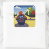 Ein Tag der Trockenheit 2007 Quadratischer Aufkleber (Tasche)