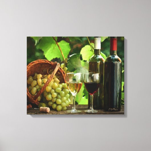 Ein Tag der Weinverkostung gepackte Leinwand Print (Vorderseite)