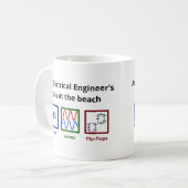 Ein Tag des Elektroingenieurs am Strand Kaffeetasse (Vorderseite Links)