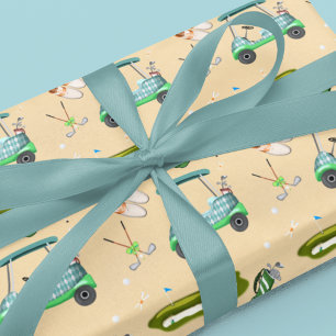 Ein Tag des Golfmusters Geschenkpapier