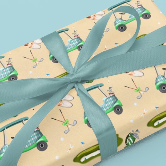 Ein Tag des Golfmusters Geschenkpapier