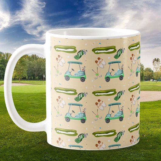 Ein Tag des Golfmusters Kaffeetasse