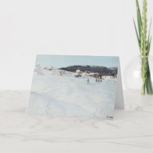 Ein Tag des Winters in Norwegen, 1886 Karte