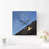 Ein Tag endet Quadratische Wanduhr (Zuhause)