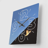 Ein Tag endet Quadratische Wanduhr (Winkel)