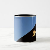 Ein Tag endet Zweifarbige Tasse (Mittel)