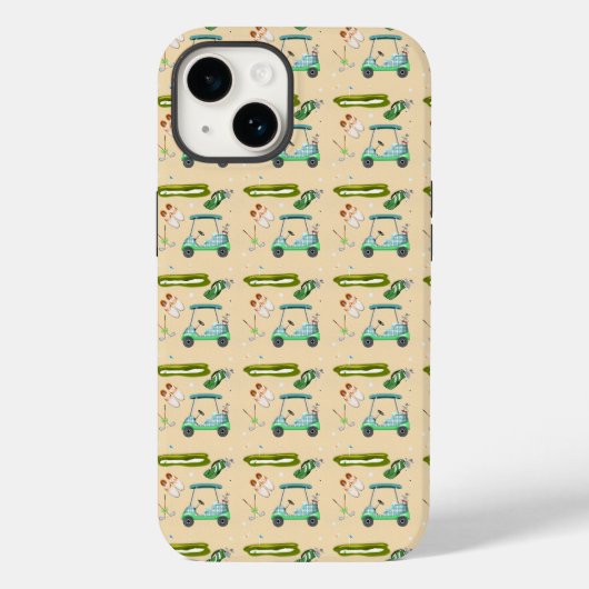 Ein Tag Golfspiel-Muster Case-Mate iPhone Hülle (Rückseite)