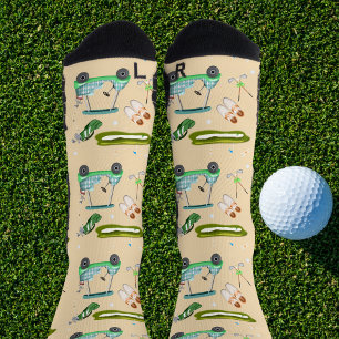 Ein Tag Golfspiel-Muster Socken
