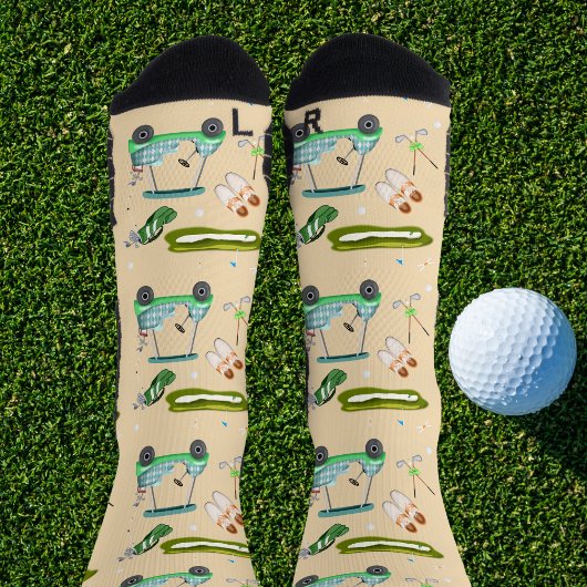 Ein Tag Golfspiel-Muster Socken
