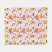 Ein Tag im Leben einer Katze lustig Fleecedecke (Vorderseite (Horizontal))