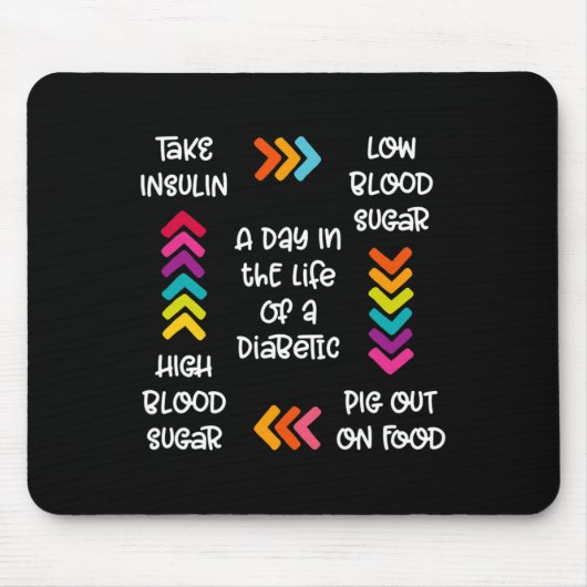 Ein Tag im Leben eines Diabetikers Mousepad (Vorne)