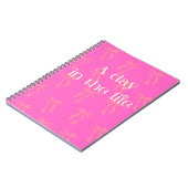 Ein Tag im Life Pink Bow-Notebook Notizblock (Linke Seite)