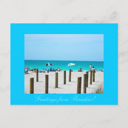 Ein Tag im Paradies Postkarte (Vorderseite)