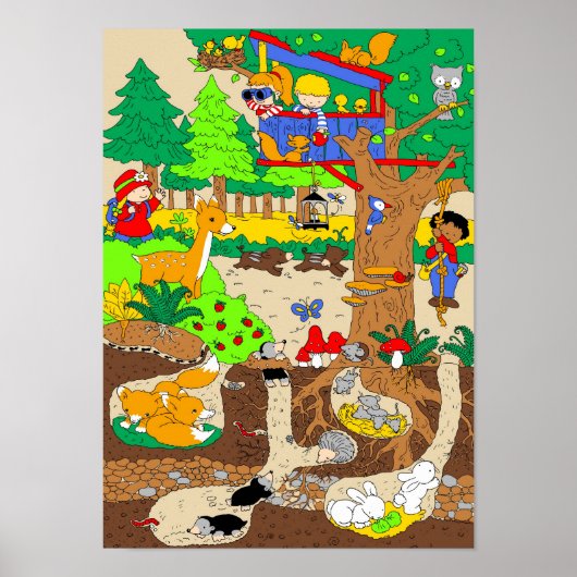 Ein Tag im Wald Poster (Vorne)