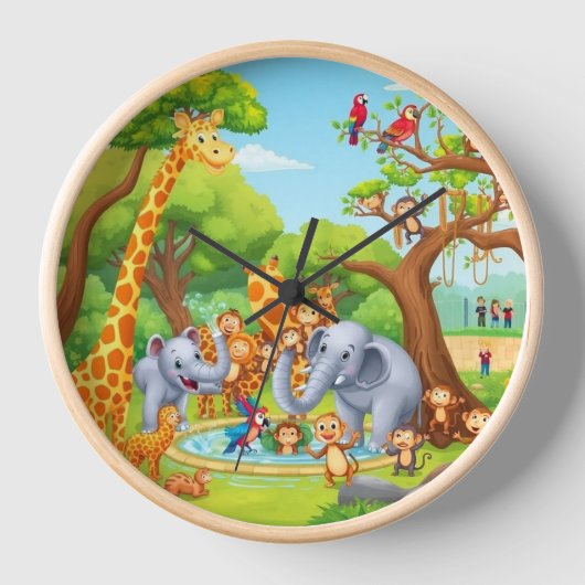 Ein Tag im Zoo Uhr (Vorderseite)