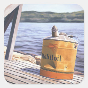 Ein Tag in dem See 1996 Quadratischer Aufkleber