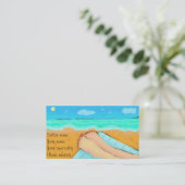 Ein Tag in der Beach Pedicurist Business Card (Stehend Vorderseite)