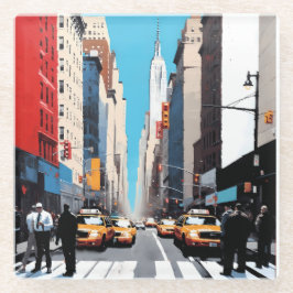 Ein Tag in der Stadt Glasuntersetzer