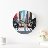 Ein Tag in der Stadt Große Wanduhr (Zuhause)