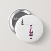Ein Tag in Paris Frankreich Button (Vorne & Hinten)