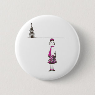 Ein Tag in Paris Frankreich Button