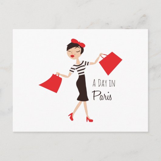 Ein Tag in Paris Postkarte (Vorderseite)