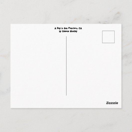 Ein Tag in San Francisco Postkarte (Rückseite)