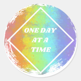 Ein Tag nach dem anderen - NA, Narkotika, anonym Runder Aufkleber