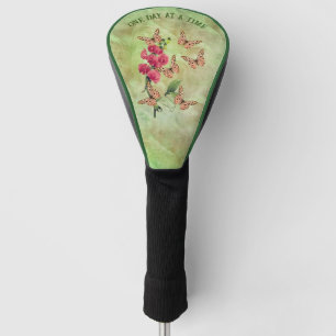 Ein Tag nach dem anderen Schmetterling Blume Inspi Golf Headcover