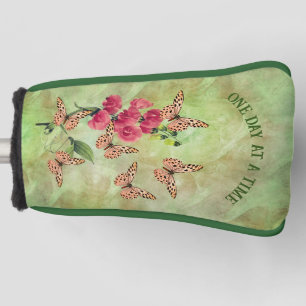 Ein Tag nach dem anderen Schmetterling Blume Inspi Golf Headcover