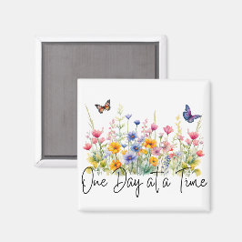 Ein Tag nach dem anderen Wildblumen für inspiriere Magnet