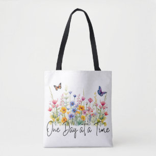 Ein Tag nach dem anderen Wildblumen für inspiriere Tasche