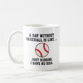 Ein Tag ohne Baseball Kaffeetasse (Links)
