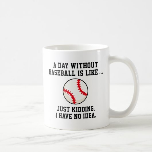 Ein Tag ohne Baseball Kaffeetasse (Rechts)