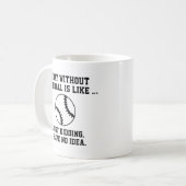 Ein Tag ohne Baseball Kaffeetasse (Vorderseite Links)